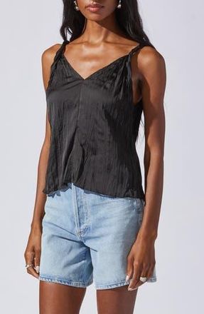 ASTR the Label Pliss&eacute; Camisole in Black at Nordstrom Rack, Size X-Small