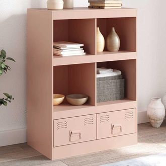 vidaXL Aparador De Acero Rosa 67x39x95 Cm Vidaxl