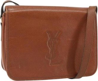 Saint Laurent Pre-owned Cross Body Bags, female, Brown, Size: ONE SIZE Pre-owned Leather Shoulder Bag