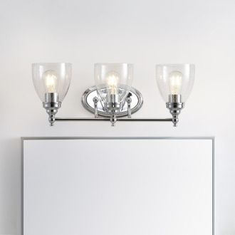 Jonathan Y Designs Marais 22.5 3-Light Metal/Glass LED Vanity