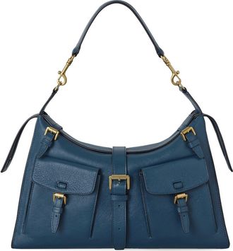 Mulberry Roxanne High Shine Leather Shoulder Bag in Out Of The Blue at Nordstrom