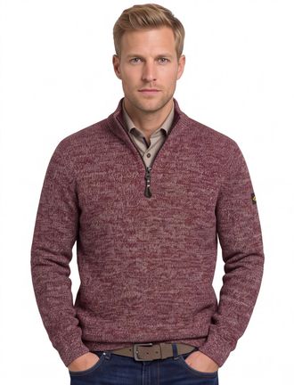 Camel Active trui Camel Active half zip rood katoen