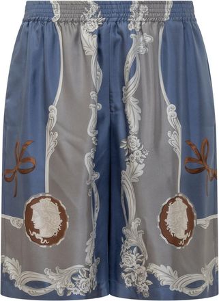 Versace Blue Printed Shorts