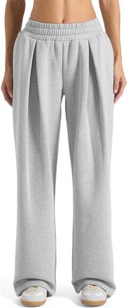 Mani&egrave;re De Voir Fanny Straight Leg Box Pleat Joggers in Grey at Nordstrom, Size 10