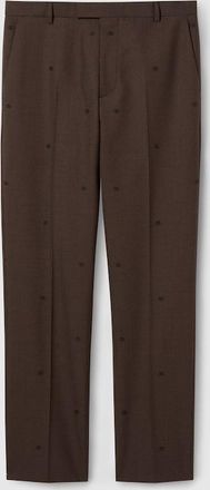 Gucci GG Houndstooth Wool Jacquard Pant, Size 44, Brown, Ready-to-wear