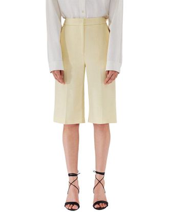 Adam Lippes Wool & Silk-Blend Yellow Riley Short