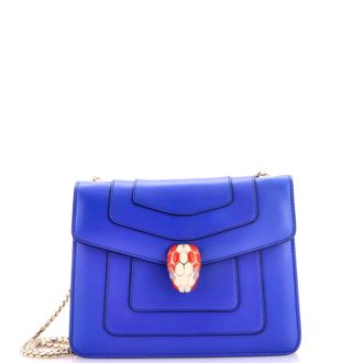 Bulgari Serpenti Forever Square Shoulder Bag Leather Small