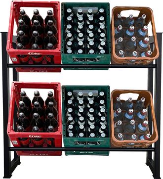 Quick-Star Quick-star - Getr&auml;nkekistenregal 104x30x90cm F&uuml;r 6 K&auml;sten Getr&auml;nkekistenhalter Standregal