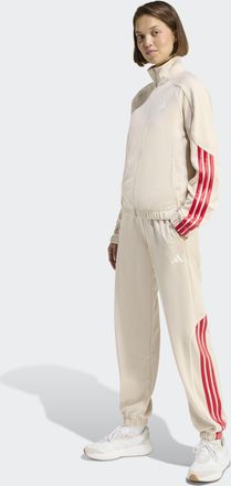 adidas Trainingsanzug ADIDAS SPORTSWEAR STADIUM 3-STREIFEN, Damen, Gr. XXL, crystal linen, Obermaterial: 100% Polyester, Sportanz&uuml;ge Trainingsanzug