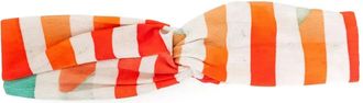 Lygia & Nanny striped knotted headband - women - Fabric - One Size - Orange