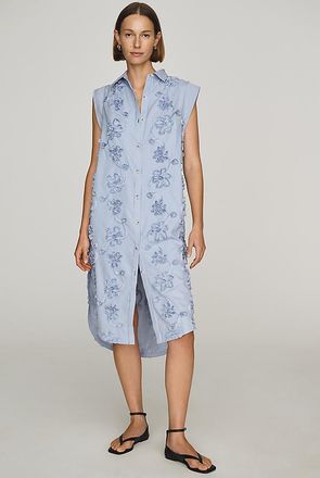 Maeve Lillian Button-Front Midi Dress by Maeve