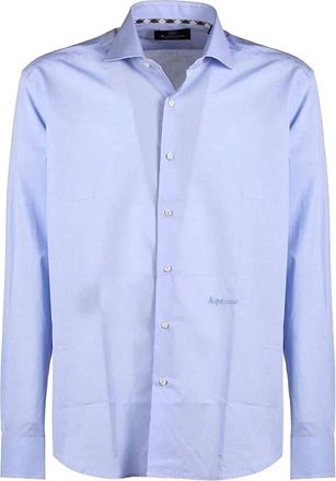 Aquascutum Camicia - Heren - Zakelijke Overhemden - Blauw - 2XL - Overhemden
