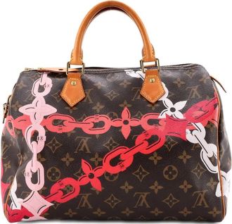 Louis Vuitton Borsa a tracolla Speedy Handbag Limited Edition Bay Monogram in tela 30 - Marrone