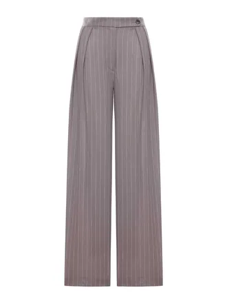 Dries Van Noten Wide-Leg Pinstriped Fabric Trousers