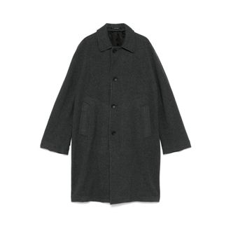 Tagliatore Single-Breasted Coats, male, Gray, Size: M Coat