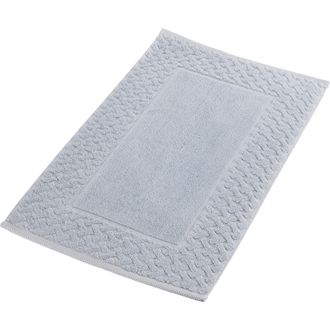 Christy Trellis Textured Cotton Rayon Fibre Blend Bath Mat in Glacier at Nordstrom
