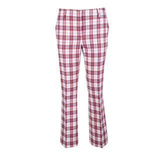 L'autre Chose Katoenmix Slim Fit Broek - Dames - Wijde Broeken - Rood - M - Katoen - Broeken
