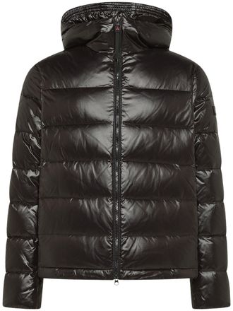 Peuterey Shiny Quilted Hooded Nylon Down Jacket