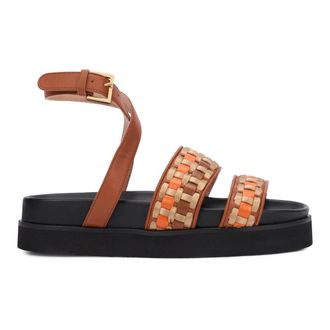 Alberta Ferretti Alberta Ferretti, Flat Sandals, female, Brown, Size: 9 US Flat Sandals