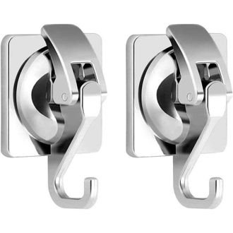 OEM Juego De 2 Ganchos De Ba&ntilde;o Con Ventosa Potente, Ganchos De Ducha De Vac&iacute;o Para Montaje En Pared, Soporte De Pl&aacute;stico Para Toallas Y Albornoces - Crezu
