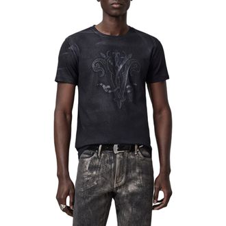 John Varvatos 25th Anniversary Embroidered T-Shirt in Black at Nordstrom Rack, Size Large