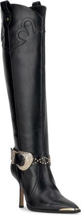 Jessica Simpson Kenzin Knee High Western Boot in Black at Nordstrom, Size 9.5