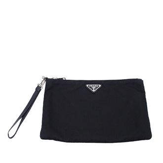 Prada Pre-owned Womens Nylon Clutch With Strap - Black Textile - One Size
