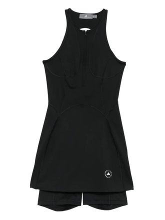 adidas by Stella McCartney zip-front panelled dress - Black