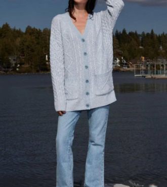 27 Miles Malibu Ulani Chunky Knit Cardigan In Heather