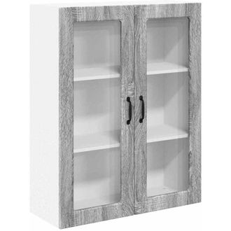 vidaXL Kitchen Wall Cabinet with Shelf Grey Sonoma 80 x 31 x 100 cm vidaXL