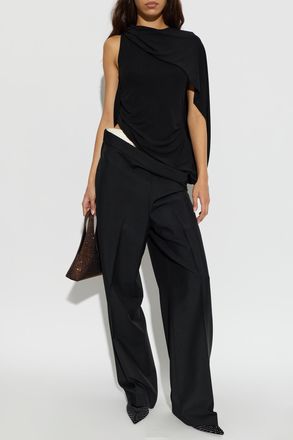 Alexander Wang Asymmetrical Cut Top, Womens, Black