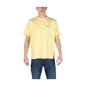 HUGO BOSS Home, Heren, Geel, S, Katoen, T-shirt met korte mouwen en ronde hals