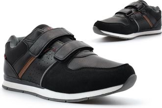 Generic Mens Casual Trainers Size 6 Boys Trainers Size 6 Casual Shoe Mens Touch Fastening Trainer Touch Fastening Shoes Comfort Trainer Comfort Sizes 6-12 Bla