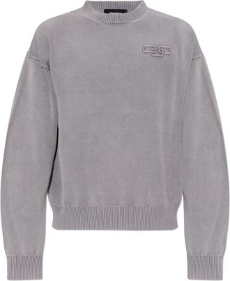Dsquared2 Logo Sweater - Heren - Ronde hals truien - Grijs - M - Katoen - Truien & Vesten