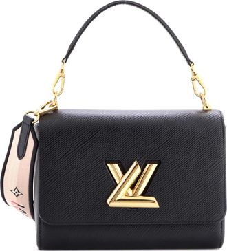 Louis Vuitton Borsa a mano Twist Strap MM in pelle &Eacute;pi con manico e tracolla - Nero