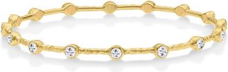 Dower & Hall Round White Topaz Array Bangle