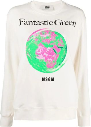 Msgm Felpa con stampa - Toni neutri