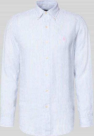 Polo Ralph Lauren Regular Fit Freizeithemd aus reinem Leinen in Bleu, Gr&ouml;&szlig;e XXL