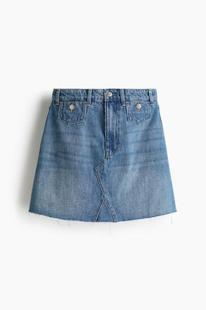 H&M Jeansjupe in A-Linie - Denimblau