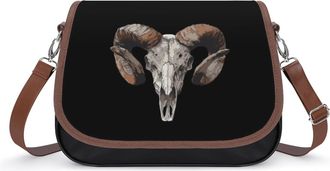 Generic Goat Head Death Metal Fashion Womens Crossbody Bags Novelty Handbag Shoulder Bag Purse
