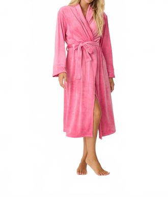 PJ Salvage Velvety Velour Robe In Pink