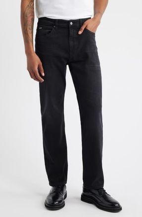 BOSS Ogden Straight Leg Jeans in Black at Nordstrom, Size 29 X 32
