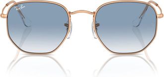 Ray-Ban Sunglasses Rb3548 92023 F Hexagonal Gold/Blue Unisex