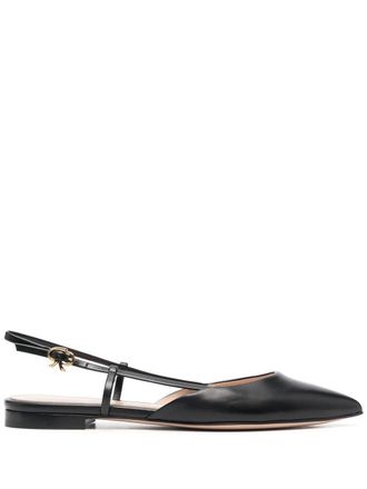 Gianvito Rossi Lint Sling 05 ballerinas - Zwart
