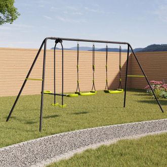 IDMarket Idmarket - P&oacute;rtico De 3 Aparatos 2 Oscilaciones Y 1 Cara A Cara