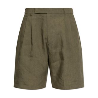 Paul Smith Casual Shorts, male, Green, Size: W36 Linen Shorts