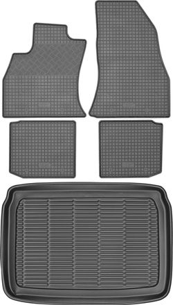 OEM Juego De Alfombrillas De Goma Para Fiat 500l Minivan Del 2012 + Alfombrilla Para El Maletero