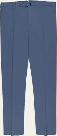 Incotex Mens Pressed-Crease Cotton Trousers