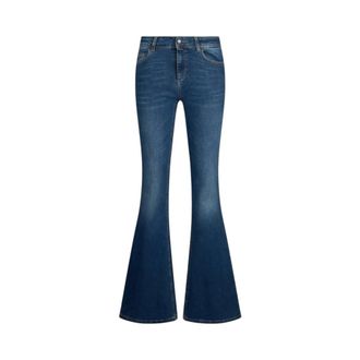 Liu Jo Flared Jeans with Elastic Insert - female - Liu Jo - Flare Jeans - Blue - W33 - Jeans