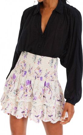 Allison New York Cleo Mini Skirt In Watercolor Floral
